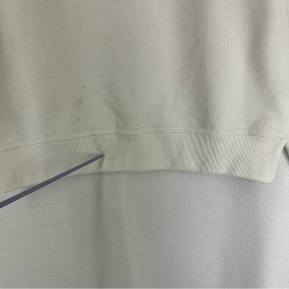 Champion Logo Front Back Crewneck Sweatshirt Men’s Medium White - Picture 6 of 13